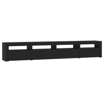 TV-taso LED-valoilla musta 240x35x40 cm