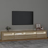 TV-taso LED-valoilla Sonoma-tammi 240x35x40 cm