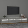 TV-taso LED-valoilla betoninharmaa 240x35x40 cm