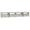 TV-taso LED-valoilla betoninharmaa 240x35x40 cm