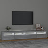TV-taso LED-valoilla harmaa Sonoma 240x35x40 cm