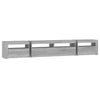 TV-taso LED-valoilla harmaa Sonoma 240x35x40 cm