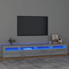 Harmaa tv-taso led-valoilla Ranciu 240x35x40cm (sonoma)