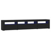 TV-taso LED-valoilla musta 210x35x40 cm