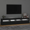 TV-taso LED-valoilla musta 210x35x40 cm
