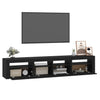 TV-taso LED-valoilla musta 210x35x40 cm