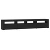 TV-taso LED-valoilla musta 210x35x40 cm