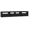TV-taso LED-valoilla musta 210x35x40 cm