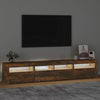 TV-taso LED-valoilla savutammi 210x35x40 cm