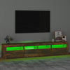 TV-taso LED-valoilla savutammi 210x35x40 cm