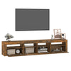 TV-taso LED-valoilla savutammi 210x35x40 cm