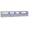 TV-taso LED-valoilla harmaa Sonoma 210x35x40 cm