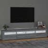 TV-taso LED-valoilla harmaa Sonoma 210x35x40 cm