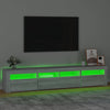 TV-taso LED-valoilla harmaa Sonoma 210x35x40 cm