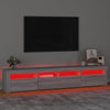 TV-taso LED-valoilla harmaa Sonoma 210x35x40 cm