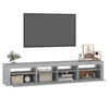 TV-taso LED-valoilla harmaa Sonoma 210x35x40 cm