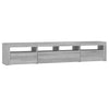 TV-taso LED-valoilla harmaa Sonoma 210x35x40 cm