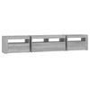 TV-taso LED-valoilla harmaa Sonoma 210x35x40 cm
