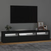 TV-taso LED-valoilla musta 195x35x40 cm