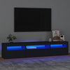 TV-taso LED-valoilla musta 195x35x40 cm