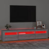 TV-taso LED-valoilla harmaa Sonoma 195x35x40 cm