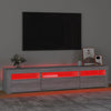 Harmaa tv-taso led-valoilla Ranciu 195x35x40cm