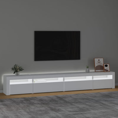 Valkoinen tv-taso led-valoilla Harghitei 270x35x40cm