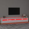Valkoinen tv-taso led-valoilla Harghitei 270x35x40cm