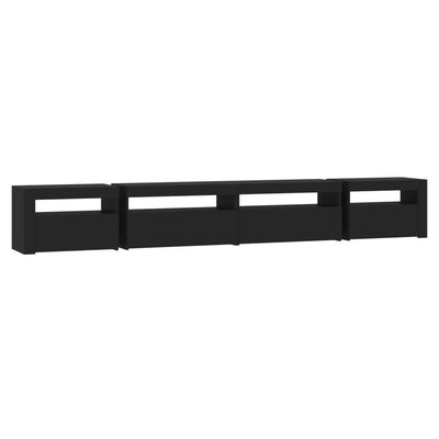 TV-taso LED-valoilla musta 270x35x40 cm