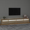 TV-taso LED-valoilla Sonoma-tammi 270x35x40 cm