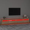 TV-taso LED-valoilla Sonoma-tammi 270x35x40 cm