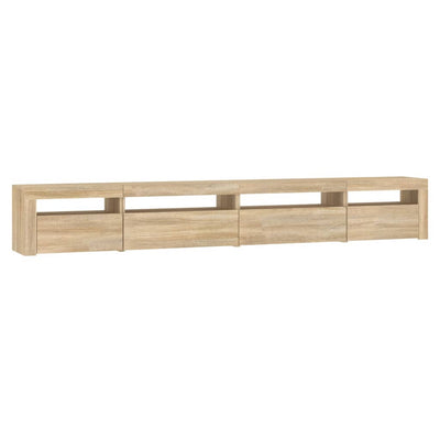 TV-taso LED-valoilla Sonoma-tammi 270x35x40 cm