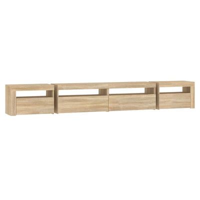 TV-taso LED-valoilla Sonoma-tammi 270x35x40 cm