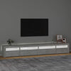 TV-taso LED-valoilla betoninharmaa 270x35x40 cm