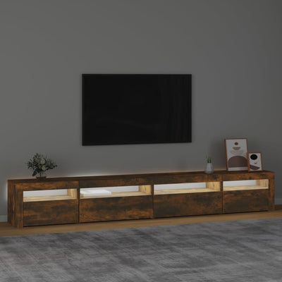 TV-taso LED-valoilla savutammi 270x35x40 cm