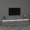 Harmaa tv-taso led-valoilla Harghitei 270x35x40cm