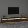 TV-taso LED-valoilla ruskea tammi 270x35x40 cm