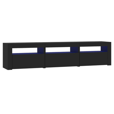 TV-taso LED-valoilla musta 180x35x40 cm