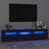 TV-taso LED-valoilla musta 180x35x40 cm