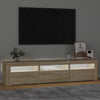 TV-taso LED-valoilla Sonoma-tammi 180x35x40 cm