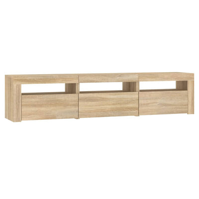 TV-taso LED-valoilla Sonoma-tammi 180x35x40 cm