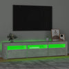 TV-taso LED-valoilla betoninharmaa 180x35x40 cm