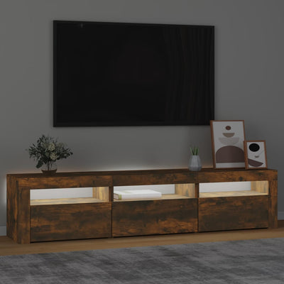 TV-taso LED-valoilla savutammi 180x35x40 cm