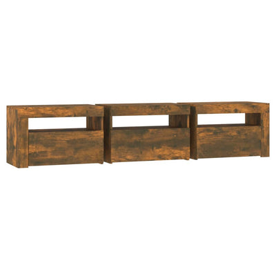 TV-taso LED-valoilla savutammi 180x35x40 cm