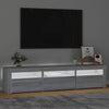 TV-taso LED-valoilla harmaa Sonoma 180x35x40 cm