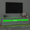 TV-taso LED-valoilla harmaa Sonoma 180x35x40 cm