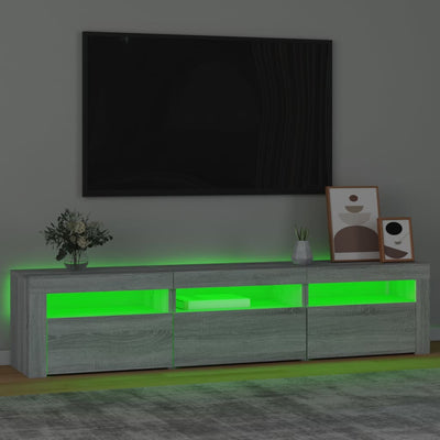 Harmaa tv-taso led-valoilla Ranciu 180x35x40cm (sonoma)