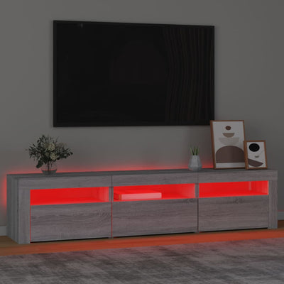 Harmaa tv-taso led-valoilla Ranciu 180x35x40cm (sonoma)
