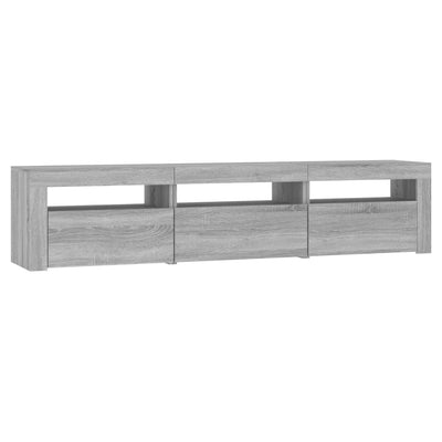 TV-taso LED-valoilla harmaa Sonoma 180x35x40 cm
