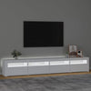 Valkoinen tv-taso led-valoilla Harghitei 240x35x40cm